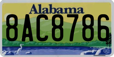 AL license plate 8AC8786