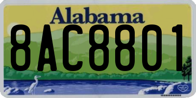 AL license plate 8AC8801