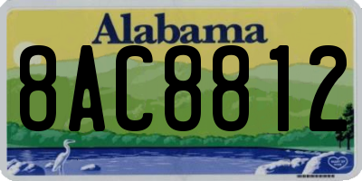 AL license plate 8AC8812