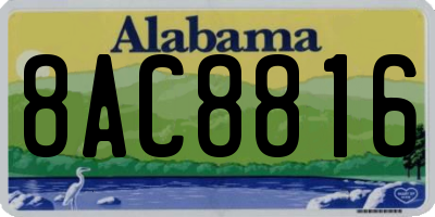 AL license plate 8AC8816