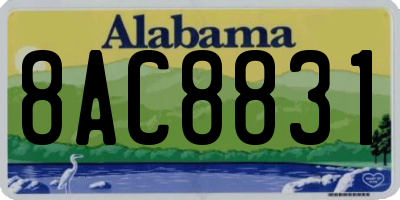 AL license plate 8AC8831