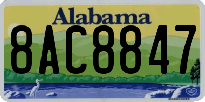 AL license plate 8AC8847