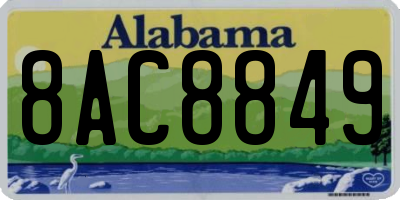 AL license plate 8AC8849