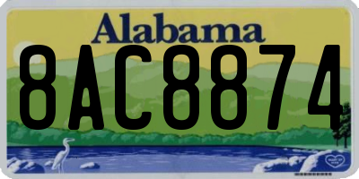 AL license plate 8AC8874