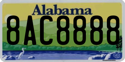 AL license plate 8AC8888
