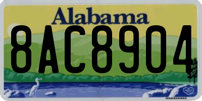 AL license plate 8AC8904