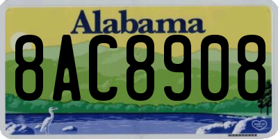 AL license plate 8AC8908