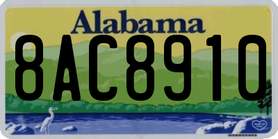 AL license plate 8AC8910