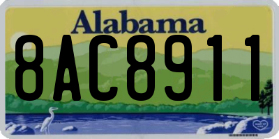 AL license plate 8AC8911