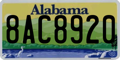 AL license plate 8AC8920