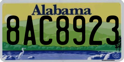 AL license plate 8AC8923
