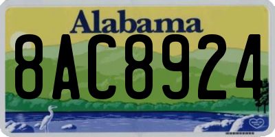 AL license plate 8AC8924