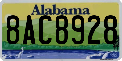AL license plate 8AC8928