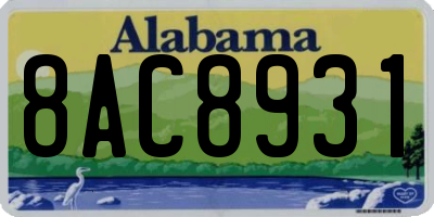 AL license plate 8AC8931