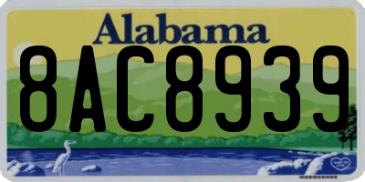 AL license plate 8AC8939