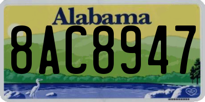 AL license plate 8AC8947