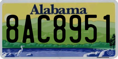 AL license plate 8AC8951