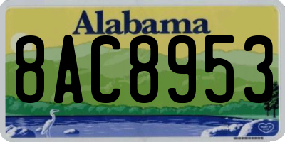 AL license plate 8AC8953