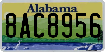 AL license plate 8AC8956
