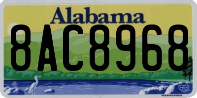 AL license plate 8AC8968