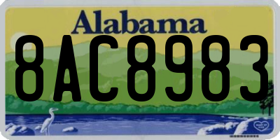 AL license plate 8AC8983