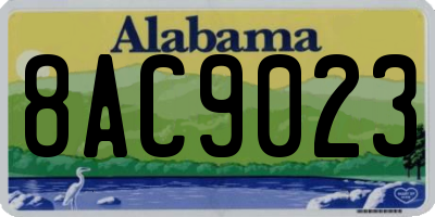 AL license plate 8AC9023