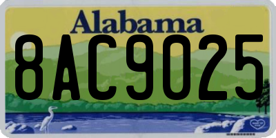 AL license plate 8AC9025