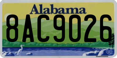 AL license plate 8AC9026