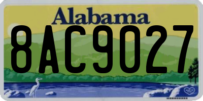 AL license plate 8AC9027