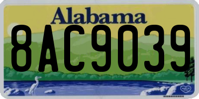 AL license plate 8AC9039