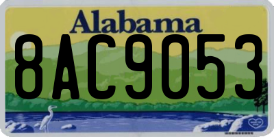 AL license plate 8AC9053