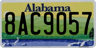 AL license plate 8AC9057