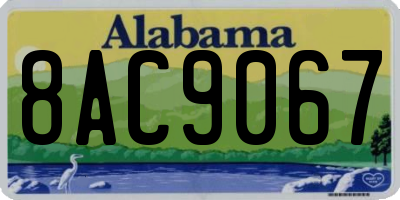 AL license plate 8AC9067