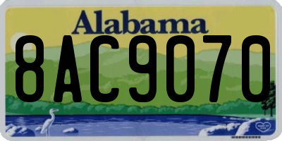 AL license plate 8AC9070