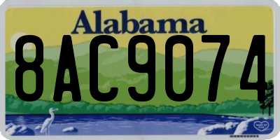AL license plate 8AC9074