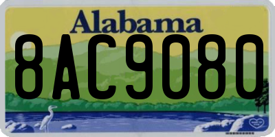 AL license plate 8AC9080