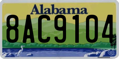 AL license plate 8AC9104
