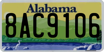 AL license plate 8AC9106