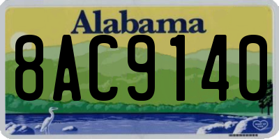 AL license plate 8AC9140