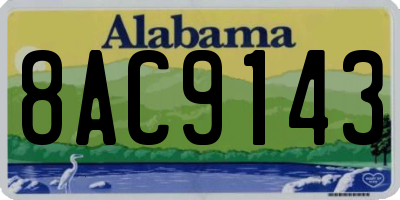 AL license plate 8AC9143