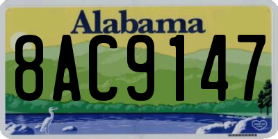 AL license plate 8AC9147