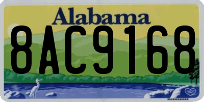 AL license plate 8AC9168