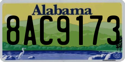 AL license plate 8AC9173