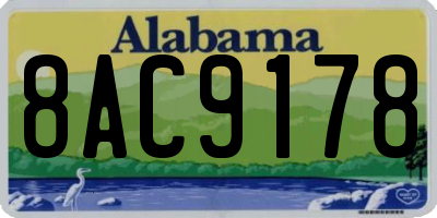 AL license plate 8AC9178