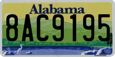 AL license plate 8AC9195