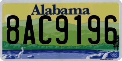AL license plate 8AC9196
