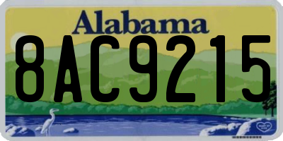 AL license plate 8AC9215