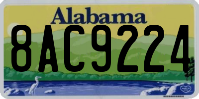 AL license plate 8AC9224