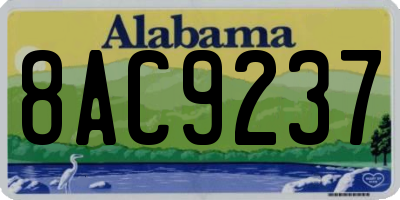 AL license plate 8AC9237