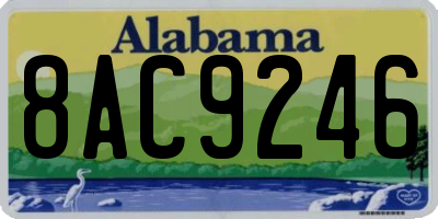 AL license plate 8AC9246